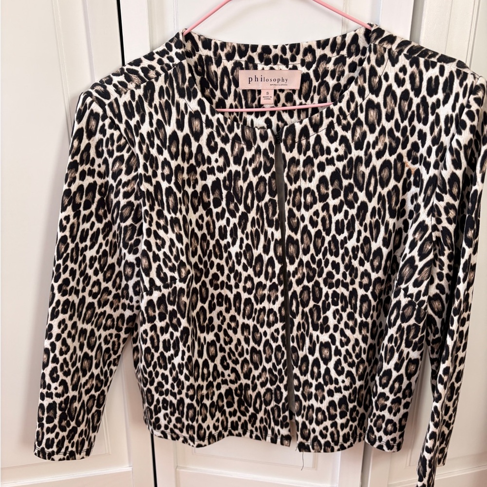 Philosophy leopard Print Jacket NEW